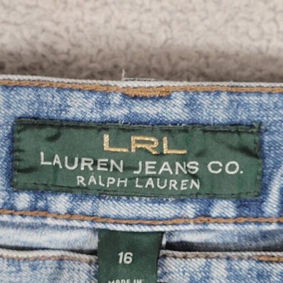 Lauren Ralph Lauren Womens Classic Straight Jeans 16 Mid-Rise Light Wash Denim - Picture 5 of 8